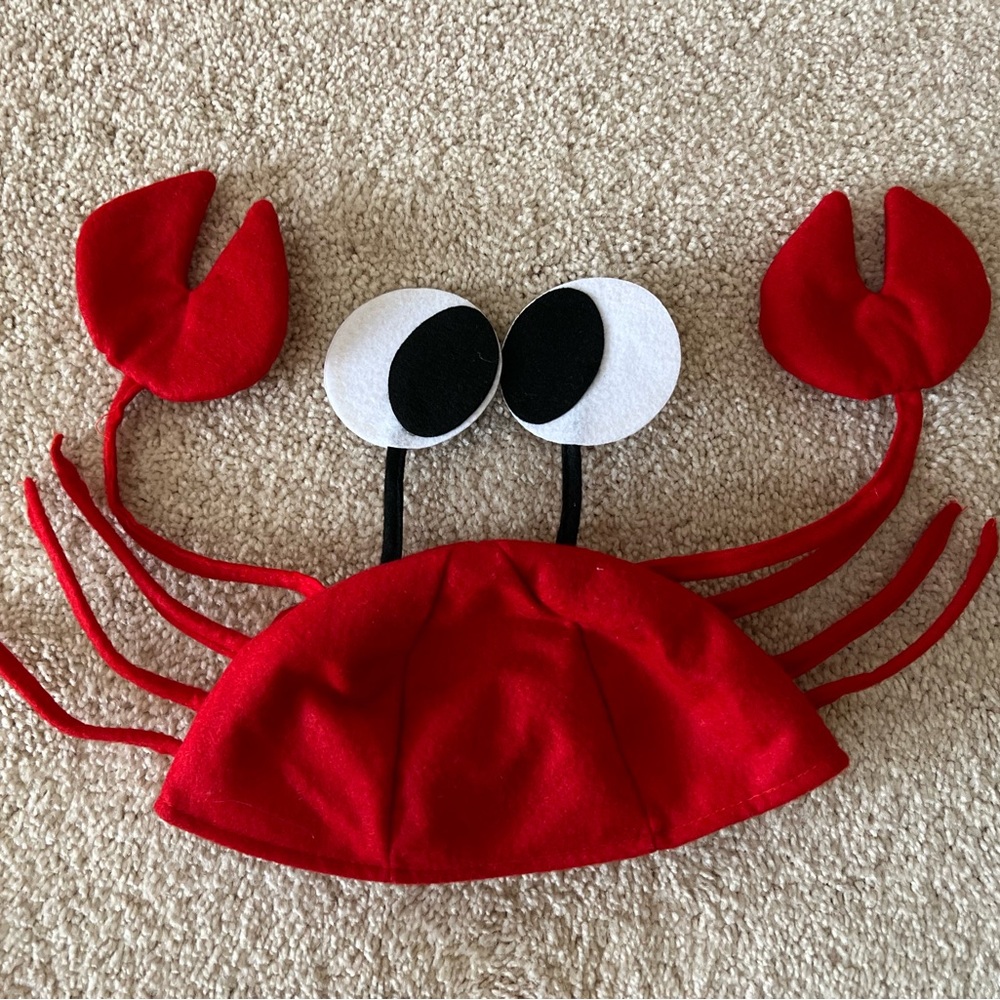Crab Hat Jacobson Hat Company Unisex Felt With Opening In Back For Hair Costume